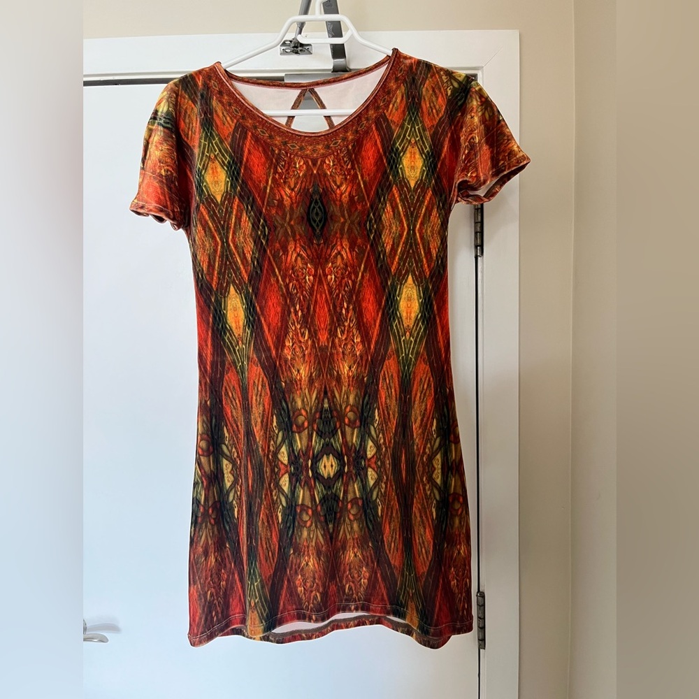 Liberated Heart Velvet Patterned Dress